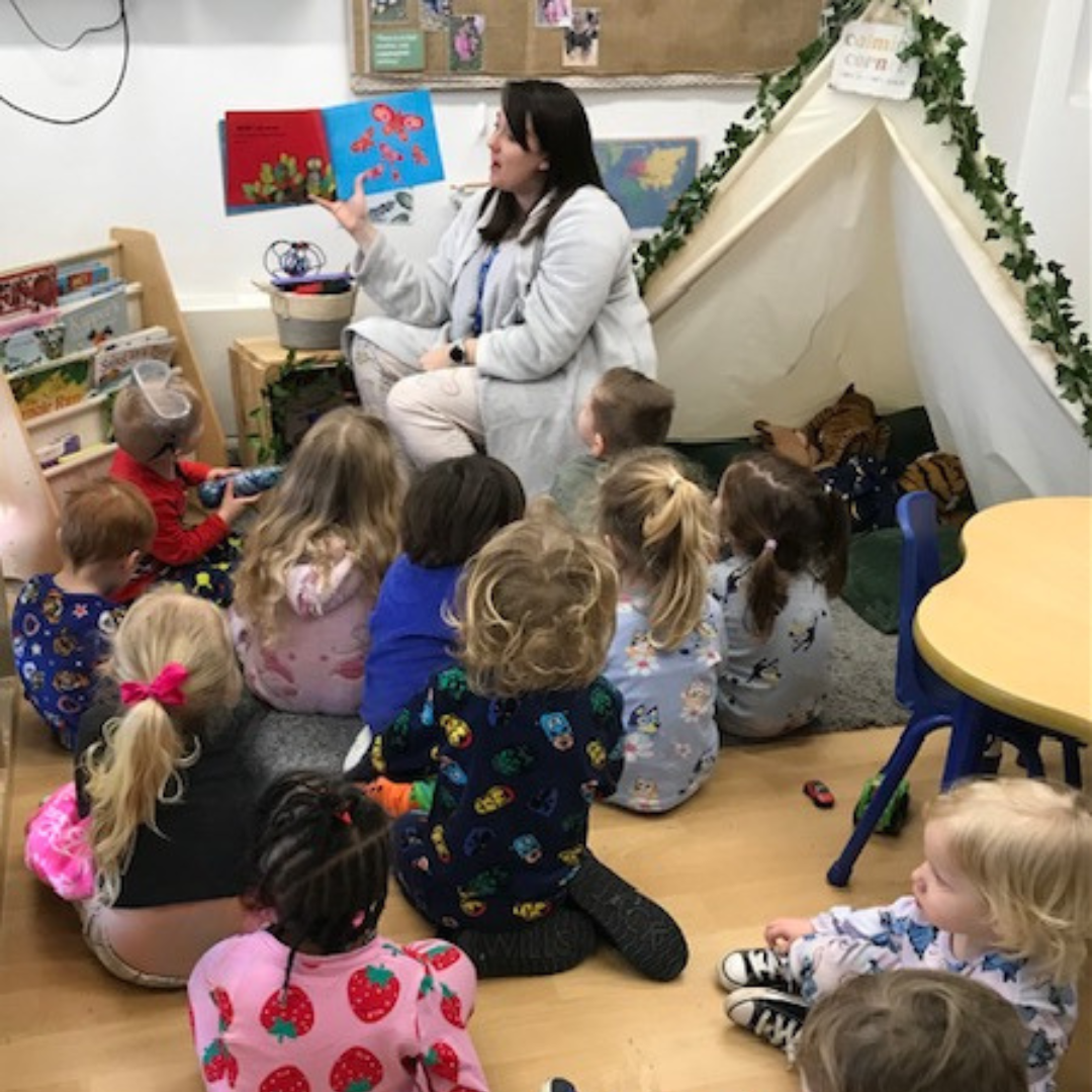 children listening to a story